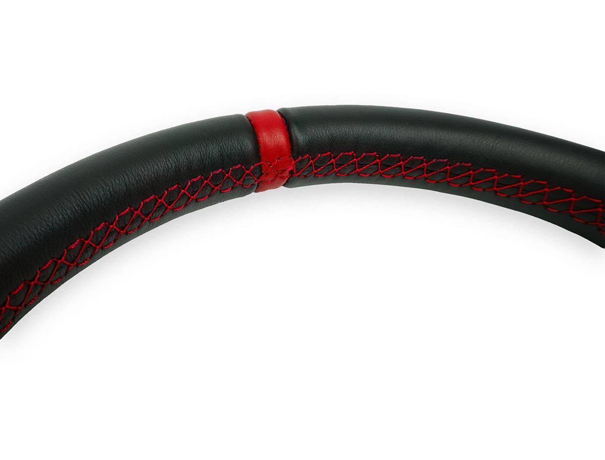 PRP Comp R Leather Steering Wheel - Red - G243 - close-up view 2 3 4 5