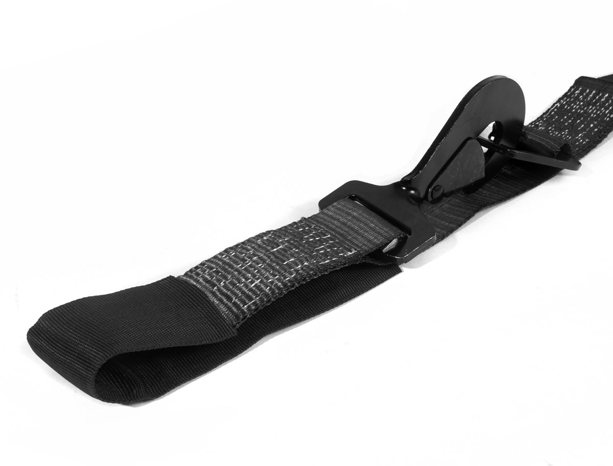 SpeedStrap 2In x 10Ft Ratchet Tie Down w/ Twisted Snap Hooks & Axle Strap Combo - Black - 27011