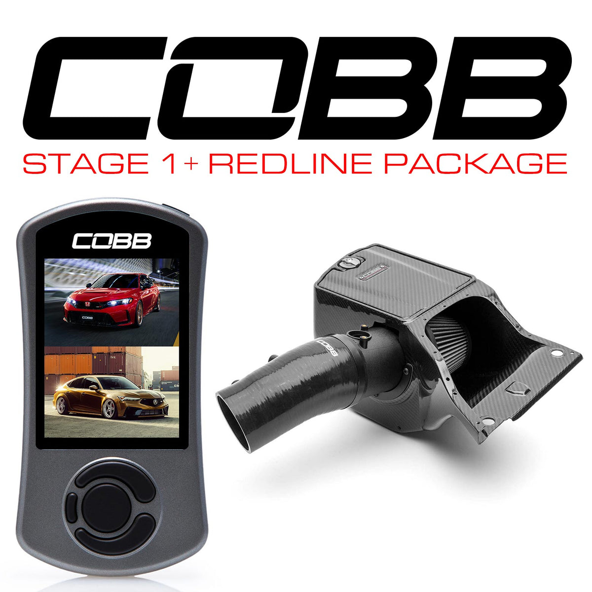 Cobb 23-25 Honda Civic Type R / 24-25 Acura Integra Type-S Stg 1+ Redline CF Power Pkg (DS ONLY) - HON003001P