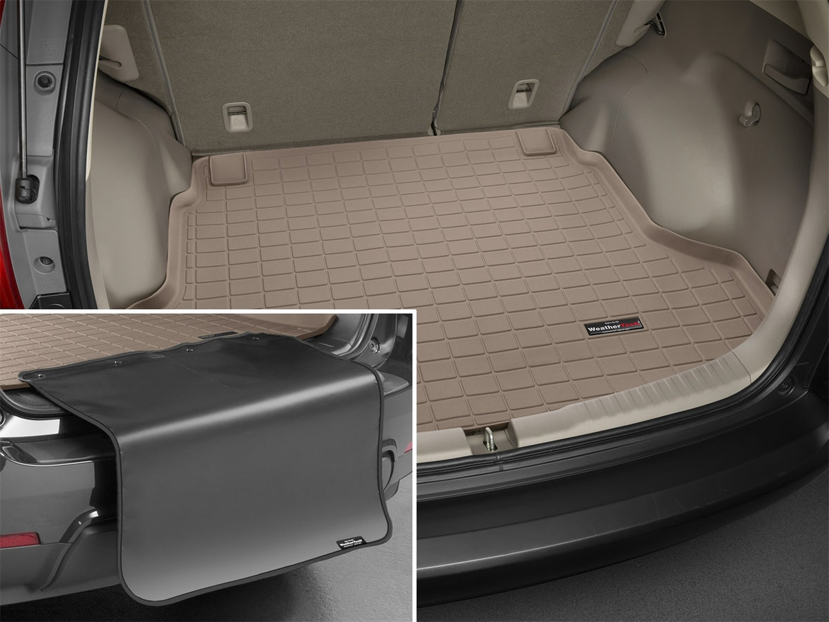 Weathertech - Cargo Liner w/Bumper Protector - Tan Behind 2nd Row Seating 12-16 CR V - 41524SK