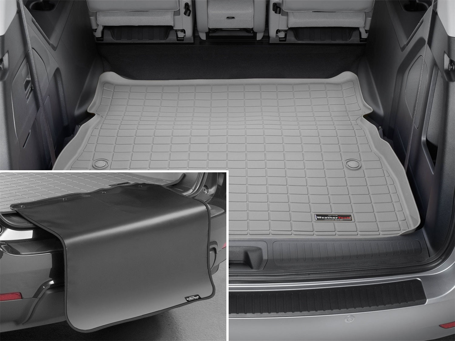 Weathertech - Cargo Liner w/Bumper Protector - Gray Behind 2nd Row Seating 18-26 Honda Odyssey - 421050SK