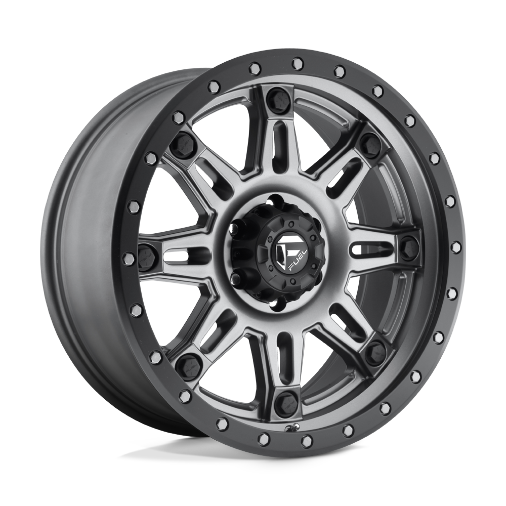 Fuel Off-Road Aluminum Wheels 20X9 Hostage Iii D568 Matte Gunmetal Black Bead Ring
