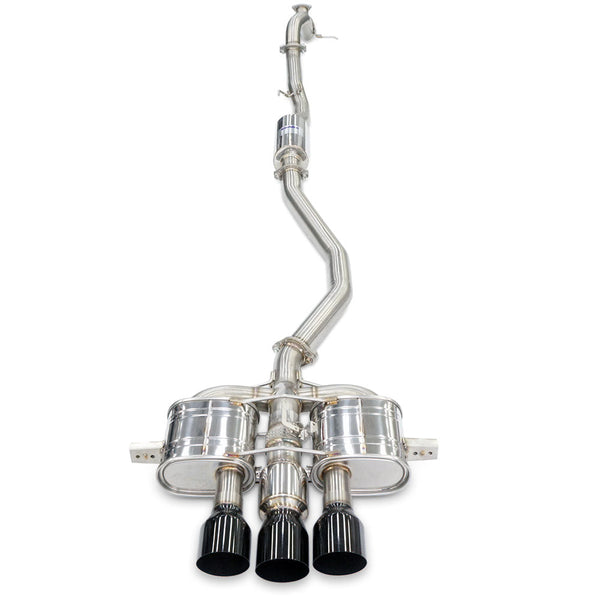Invidia 22-25 Honda Civic Type R FL5 Q300 Black Tip Cat-back Exhaust - HS22CTRFQ33SBL by Invidia - front view