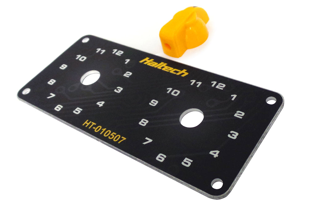 Haltech - Haltech Dual Switch Panel Kit w/Yellow Knob - HT-010509