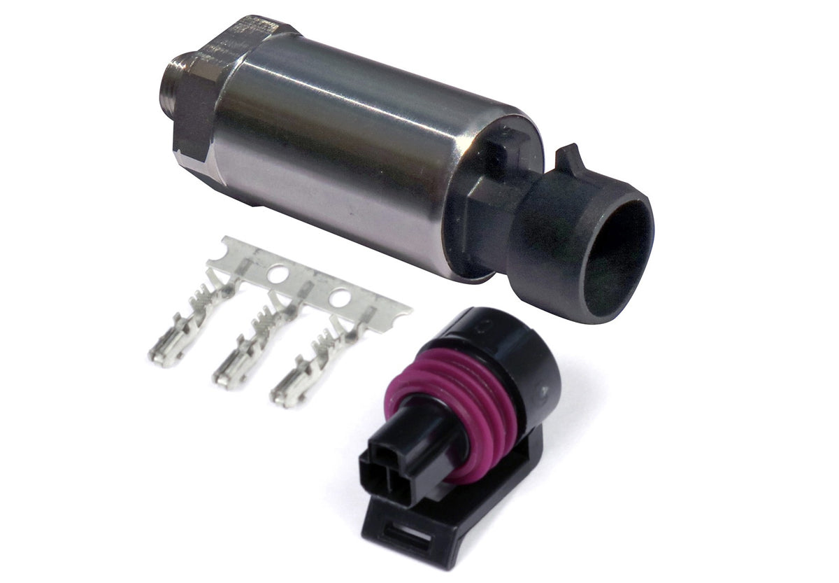 Haltech - Haltech 250 PSI Motorsport (SS Diaphragm) Fuel/Oil Pressure Sensor 1/8 NPT w/Plug & Pins - HT-010912