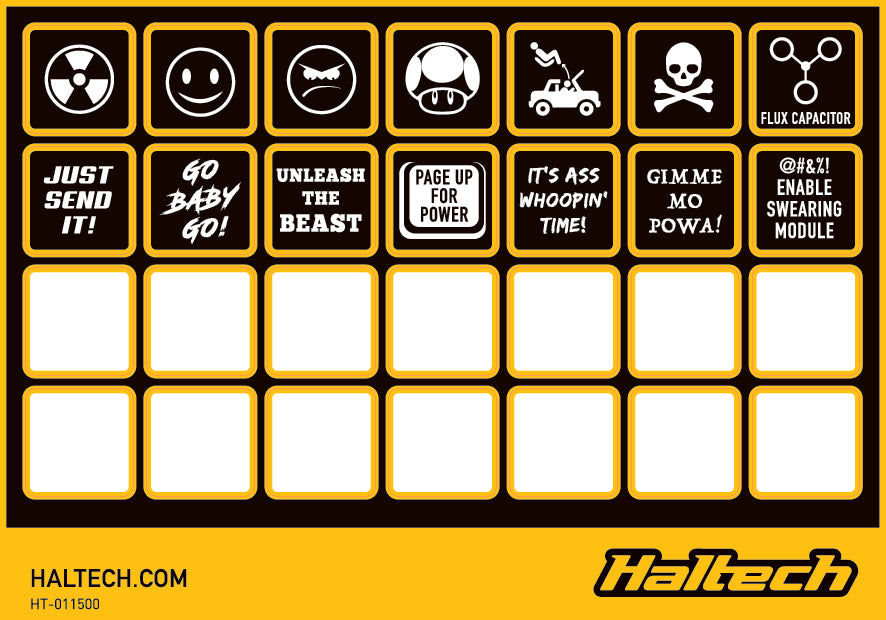 Haltech - Haltech CAN Keypad Label Set - HT-011500