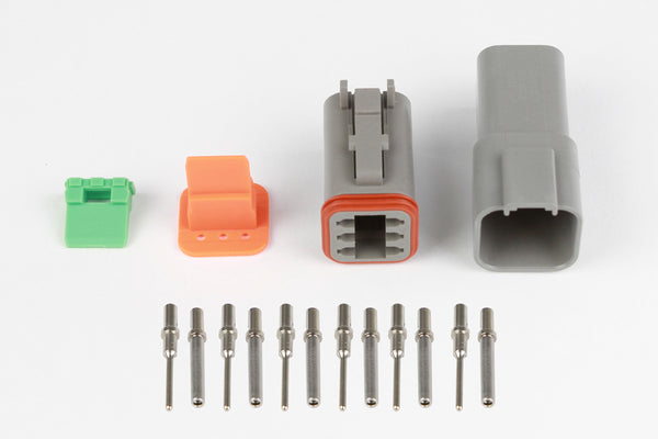 Haltech - Haltech Matching Set of Deutsch DT-6 Connectors 13 Amp Plug & Pins - HT-031115