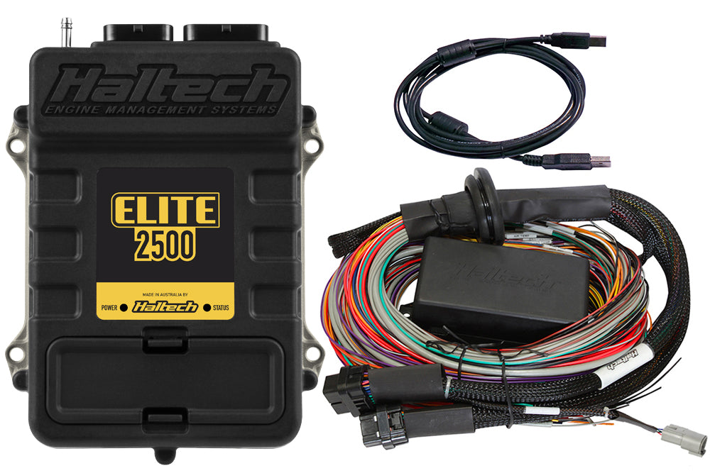 Haltech - Haltech Elite 2500 16ft Premium Universal Wire-In Harness ECU Kit - HT-151305