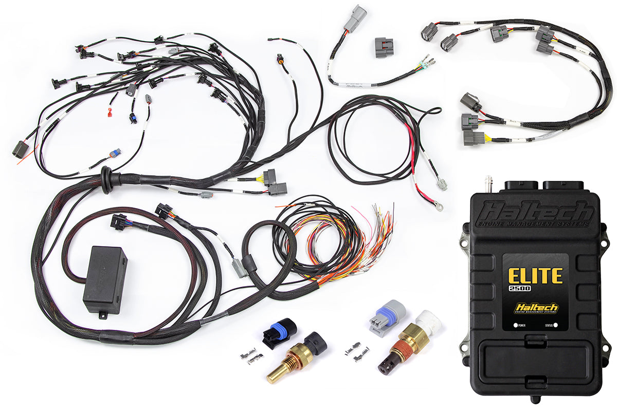 Haltech - Haltech Elite 2500 Terminated Engine Harness ECU Kit w/Late Ignition - HT-151309