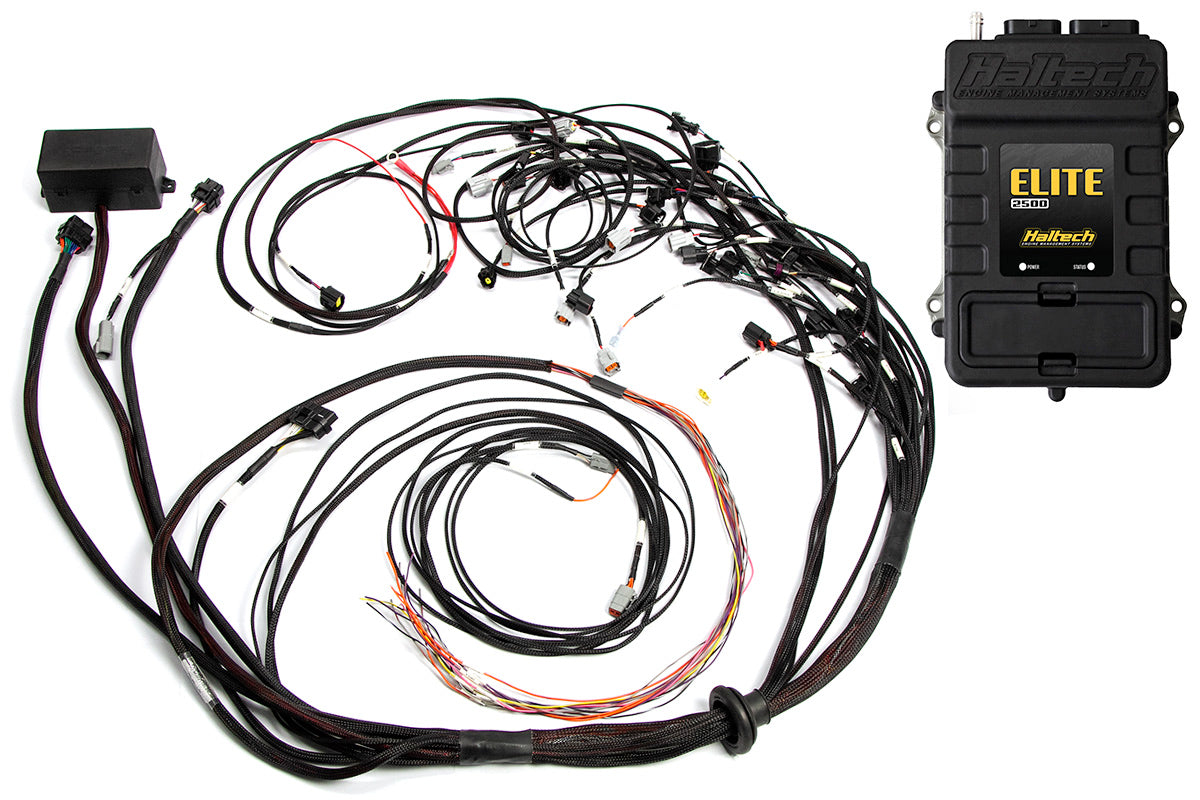 Haltech - Haltech Elite 2500 Terminated Harness ECU Kit w/OE Injector Connectors - HT-151368
