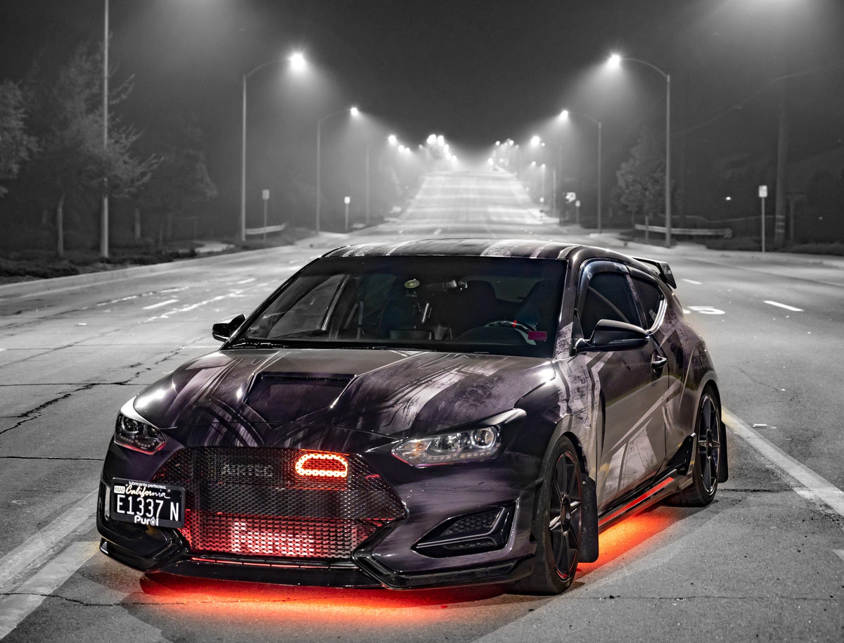 Velossa Tech - 2019-2022 Hyundai Veloster N (non-DCT) BIG MOUTH &quot;LIT KIT&quot; Ram Air Intake Snorkel