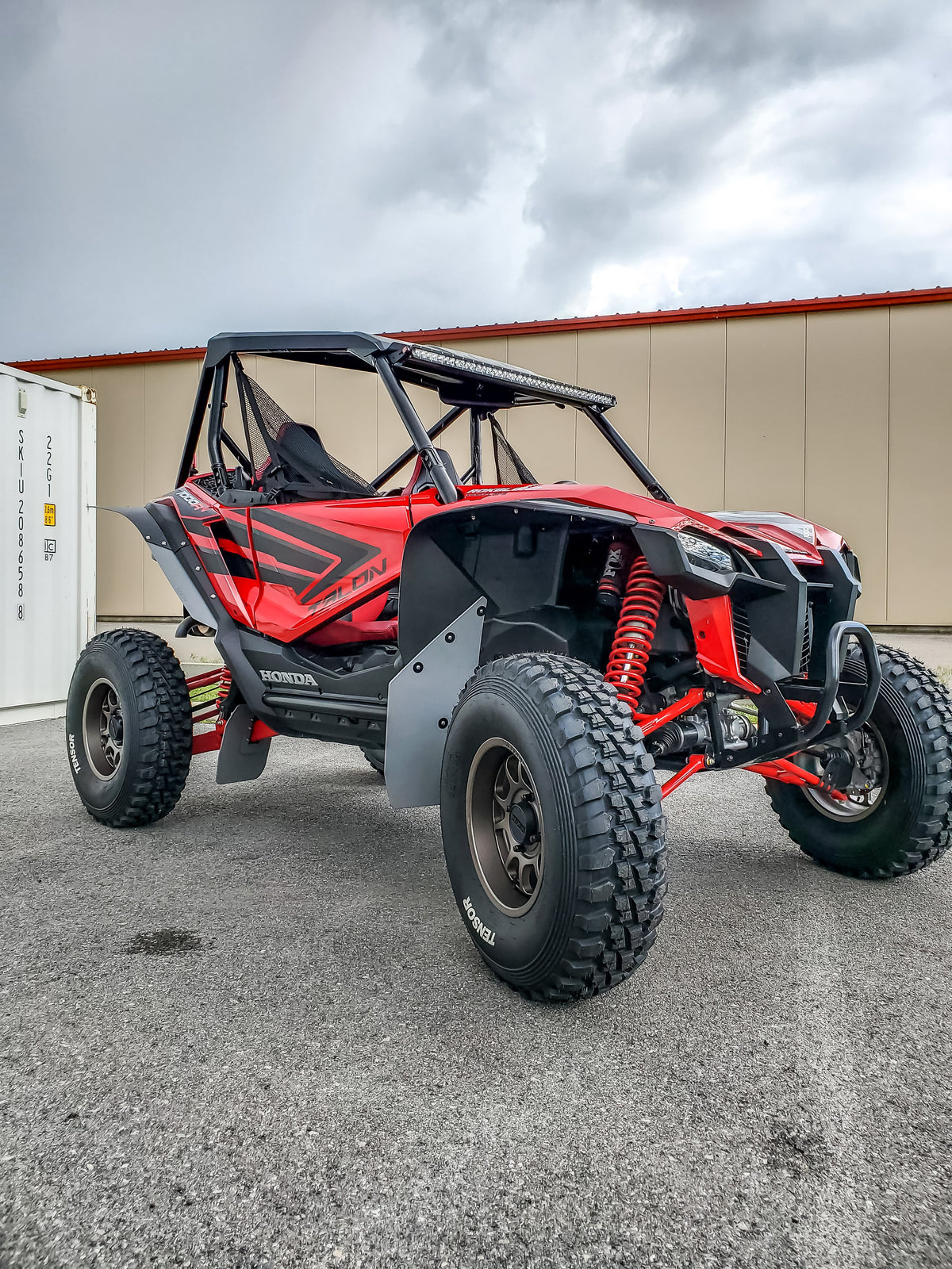 RokBlokz 2019+ Honda Talon 1000 R 1000 X featuring Mud Flaps/fender extension kit - front 3/4 view
