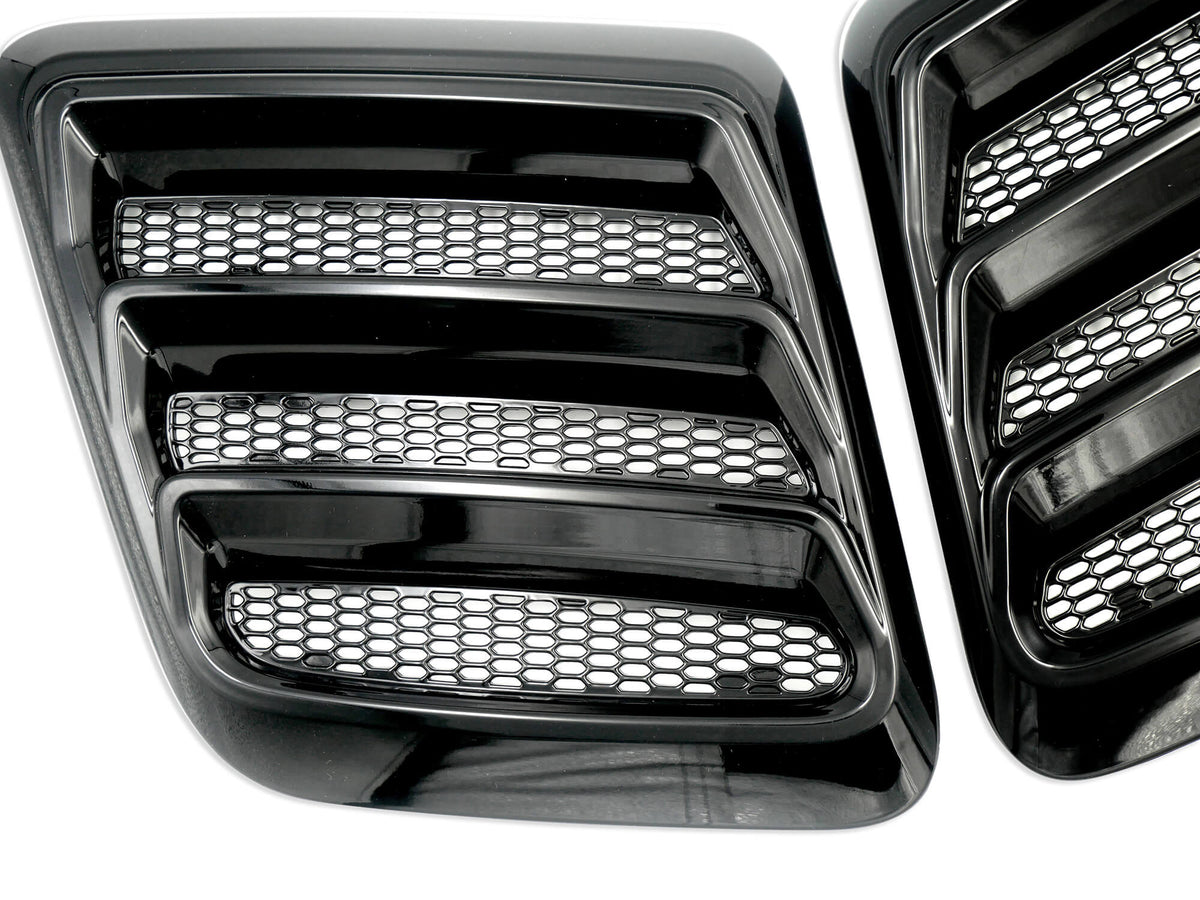 Roush 2018-2023 Mustang Hood Heat Extractors - Gloss Black - 422325