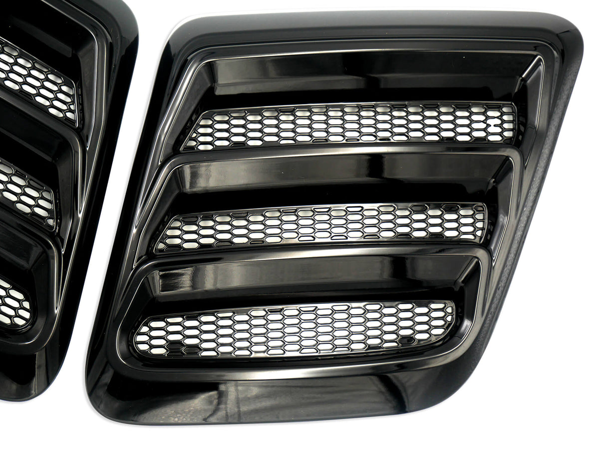 Roush - 2018-2023 Mustang Hood Heat Extractors - Gloss Black - 422325