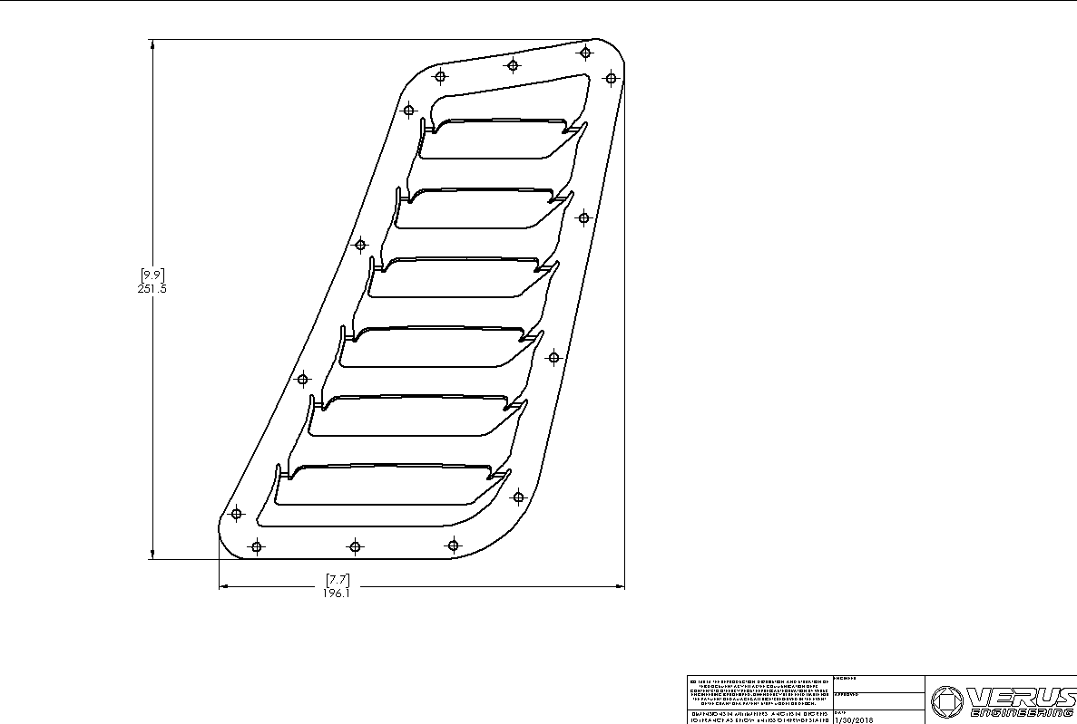 Verus - Hood Louver Kit - Mk7 Golf R/GTI - A0140A