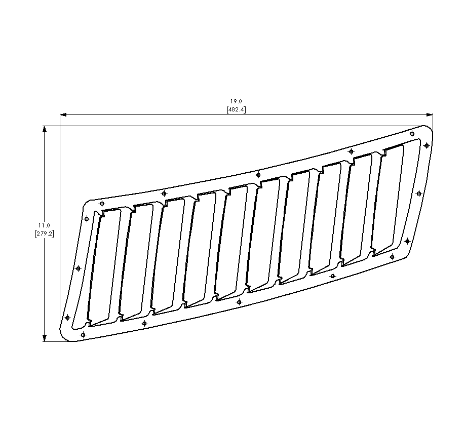 Verus - Hood Louver Kit (GT Hood Spec) - Ford Mustang S550 (2015-2017) - A0101A