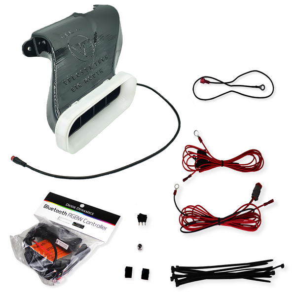 Velossa Tech - 2022+ Hyundai Kona N BIG MOUTH "LIT KIT" Ram Air Intake Snorkel for 2022-2023 Hyundai Kona N - front view