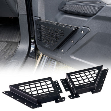 IAG Front Black Steel MOLLE Door Bin for 2021+ Ford Bronco - IAG-ACC-F1080-01