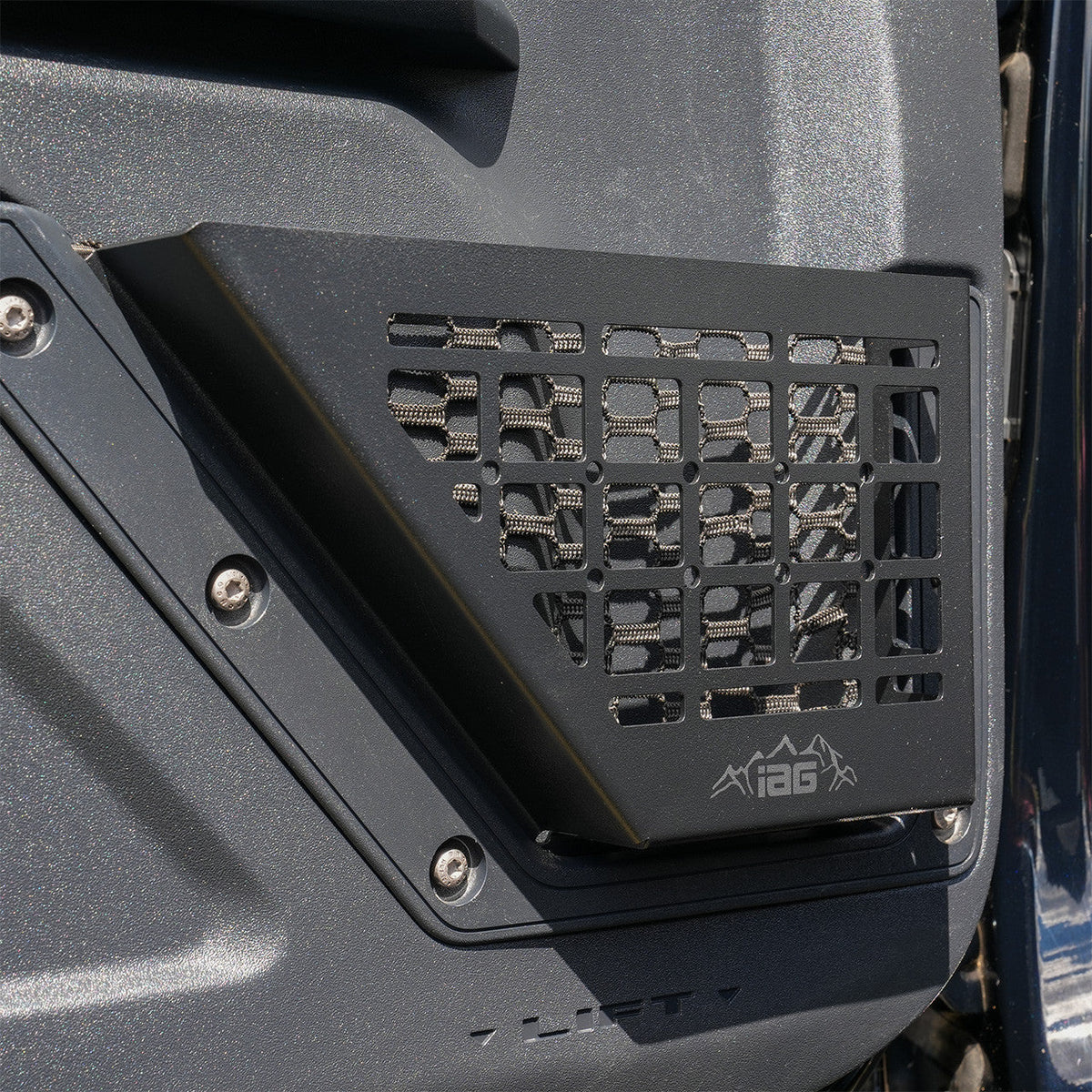 IAG Front Black Steel MOLLE Door Bin for 2021+ Ford Bronco - IAG-ACC-F1080-09