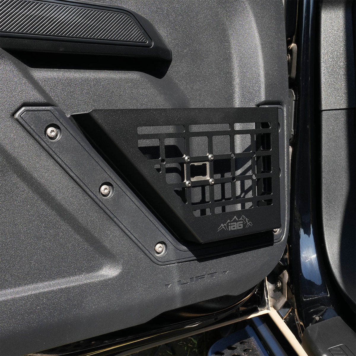 IAG Front Black Steel MOLLE Door Bin for 2021+ Ford Bronco - IAG-ACC-F1080-19