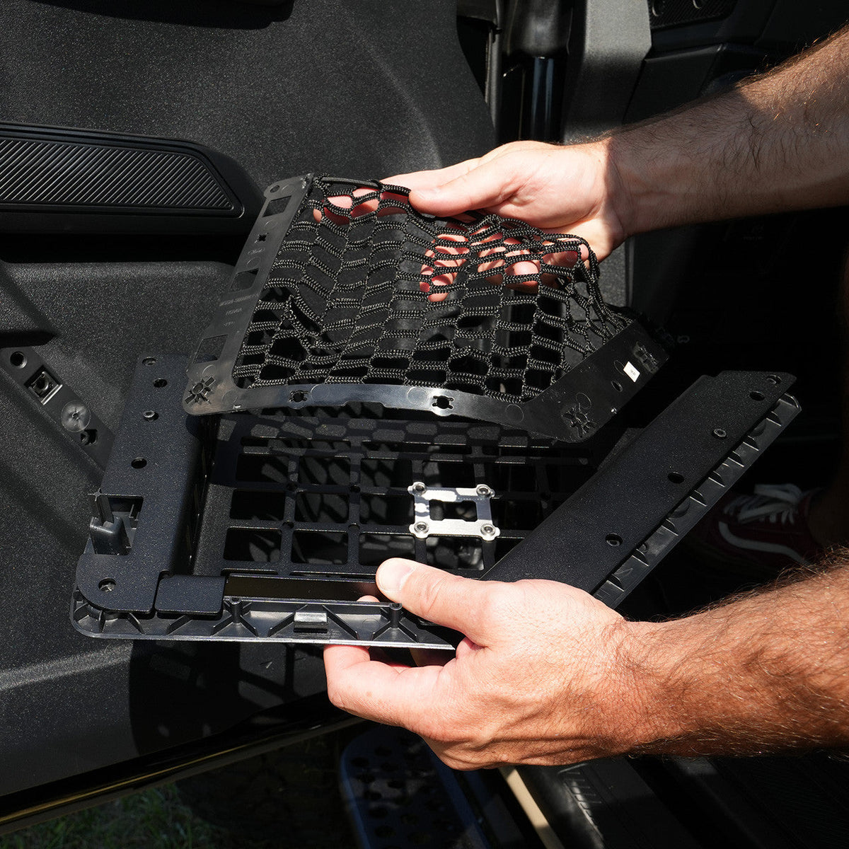 IAG Front Black Steel MOLLE Door Bin for 2021+ Ford Bronco - IAG-ACC-F1080-21