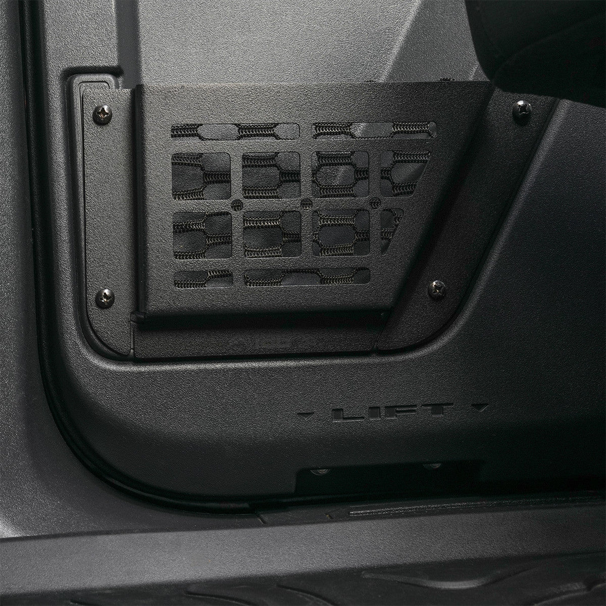 IAG Rear Black Steel MOLLE Door Bin for 2021+ Ford Bronco 4 Door - IAG-ACC-F1081-10