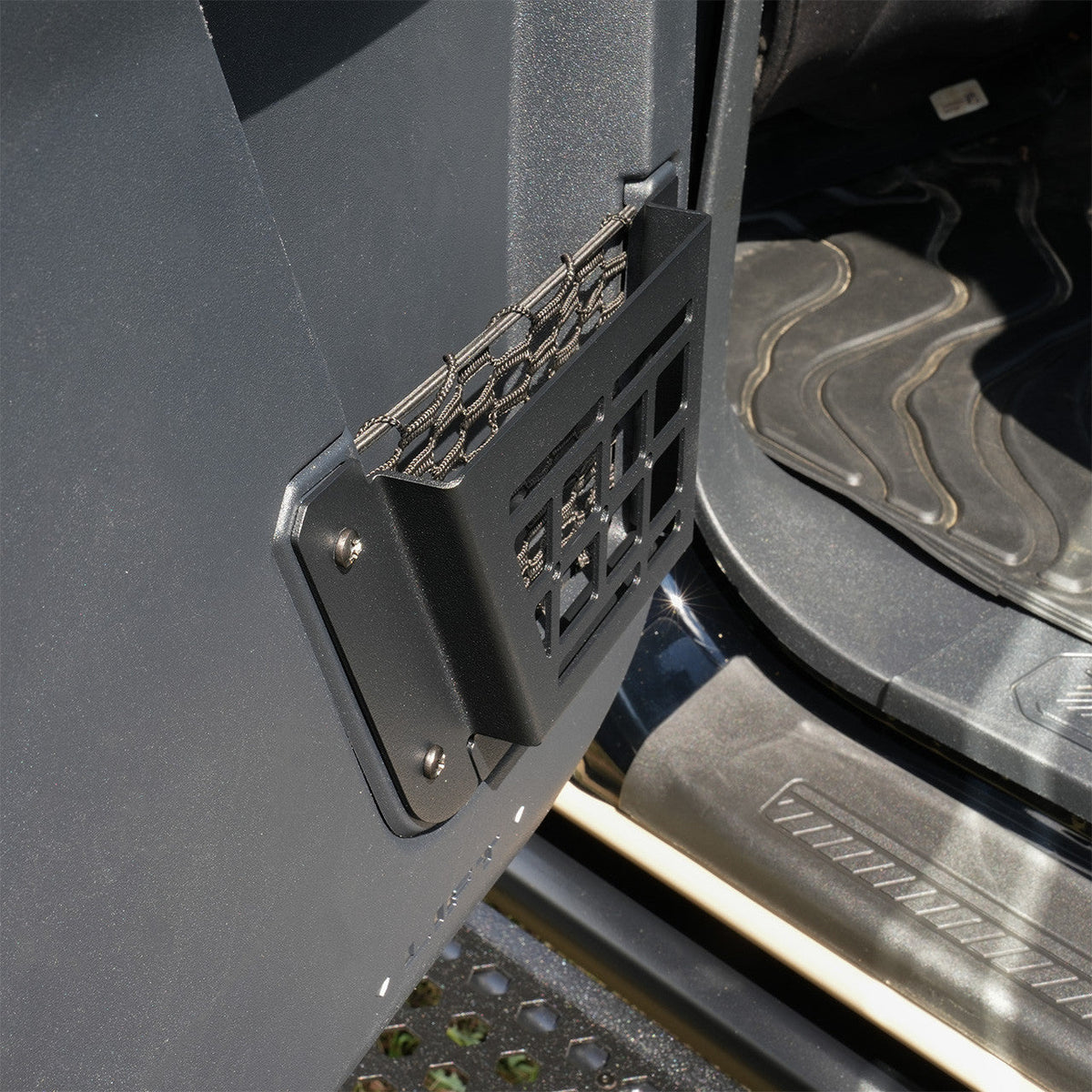 IAG Rear Black Steel MOLLE Door Bin for 2021+ Ford Bronco 4 Door - IAG-ACC-F1081-11