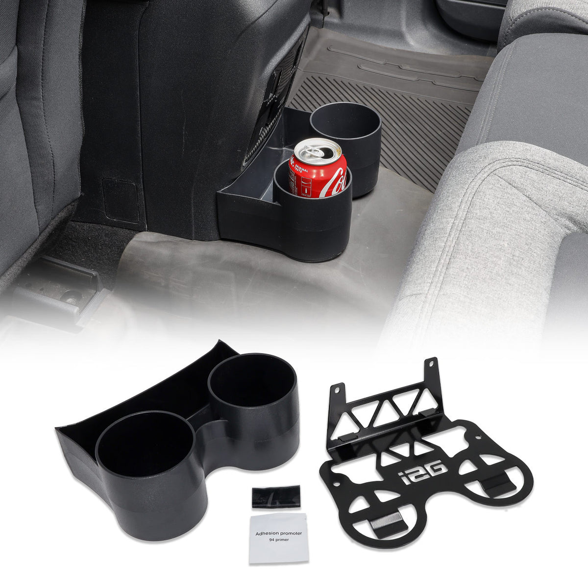IAG Performance IAG-ACC-F3067 IAG Removable Dual Rear Cup Holder for Two &amp; Four Door 2021+ Ford Bronco