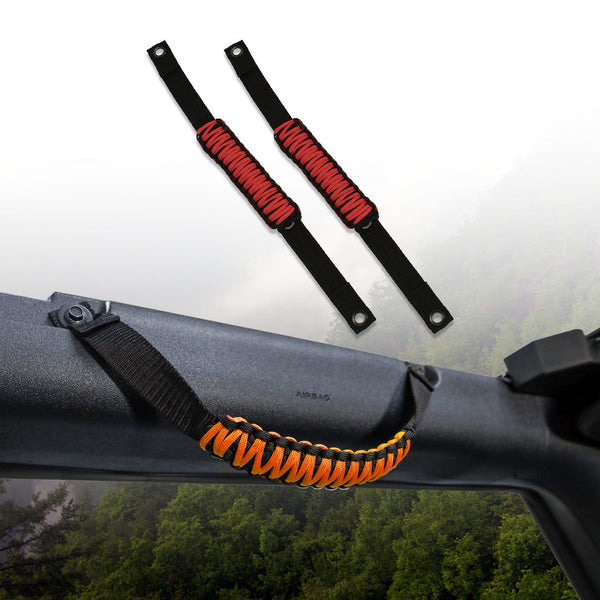 IAG Paracord Grab Handle 2-Piece Set for 2021+ Ford Bronco Two & Four Door - IAG-BDY-F1102 for 2021-2026 Ford Bronco - front 