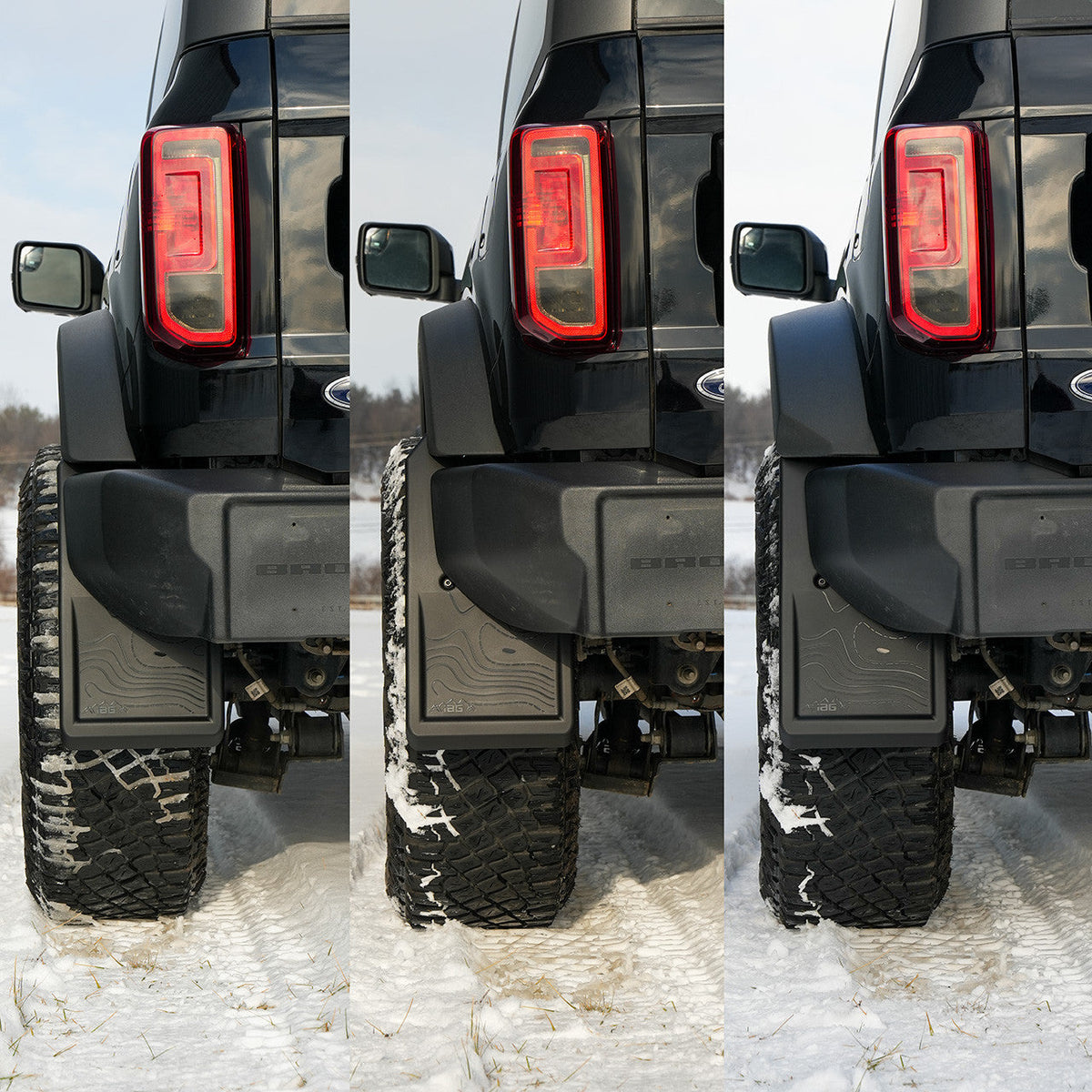 IAG Trail Shield Adjustable Mud Flaps Front & Rear Set For 2021+ Ford  - IAG-BDY-F1301-04