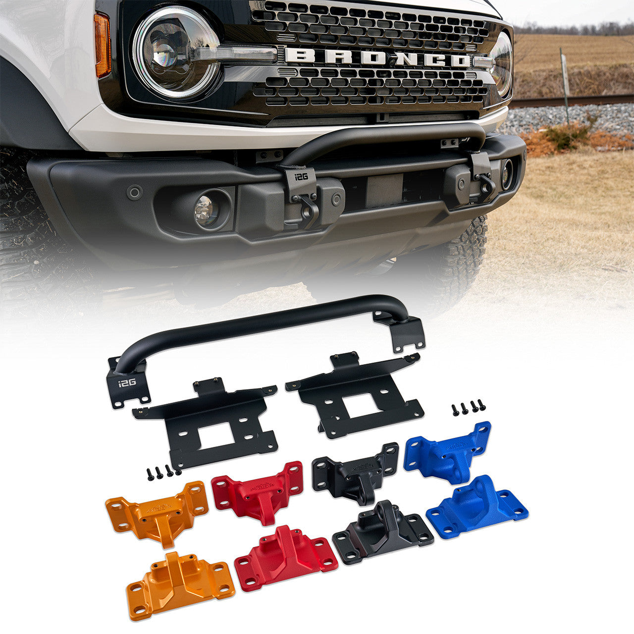 IAG FMS Mini Capable Bull Bar with Recovery Points Package for 2021+ F - IAG-BDY-F1451-OPT-01
