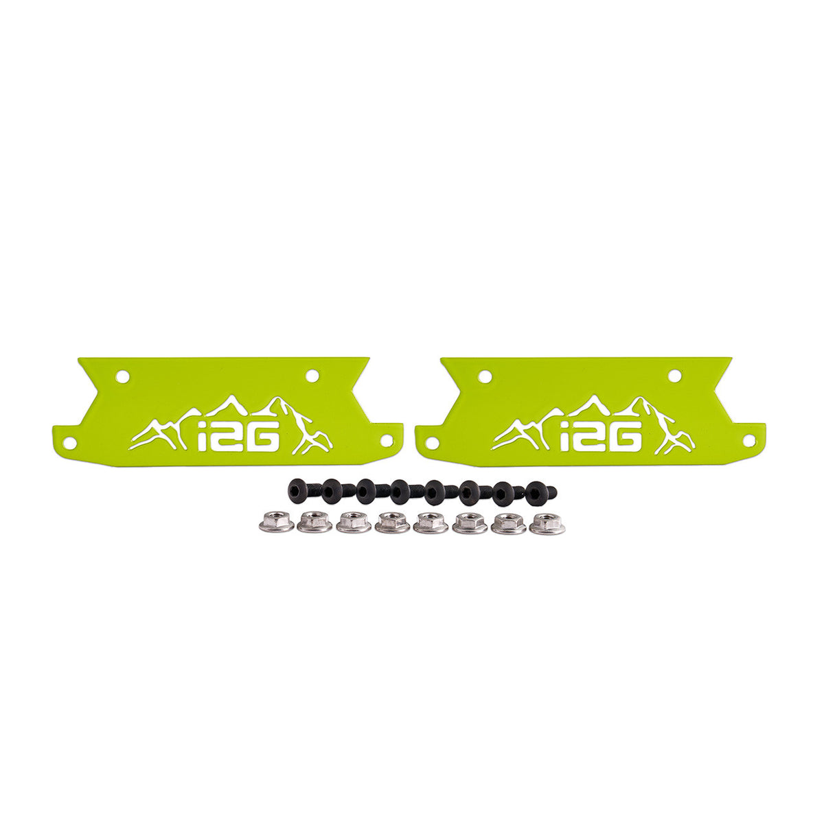 IAG Off-Road Color Logo Plates - Black, Blue, Orange, Red, Area51, Pink, Teal, White, Mojave Orange or Stainless Finish (Sold as 1 Pair) - IAG-BDY-F2200