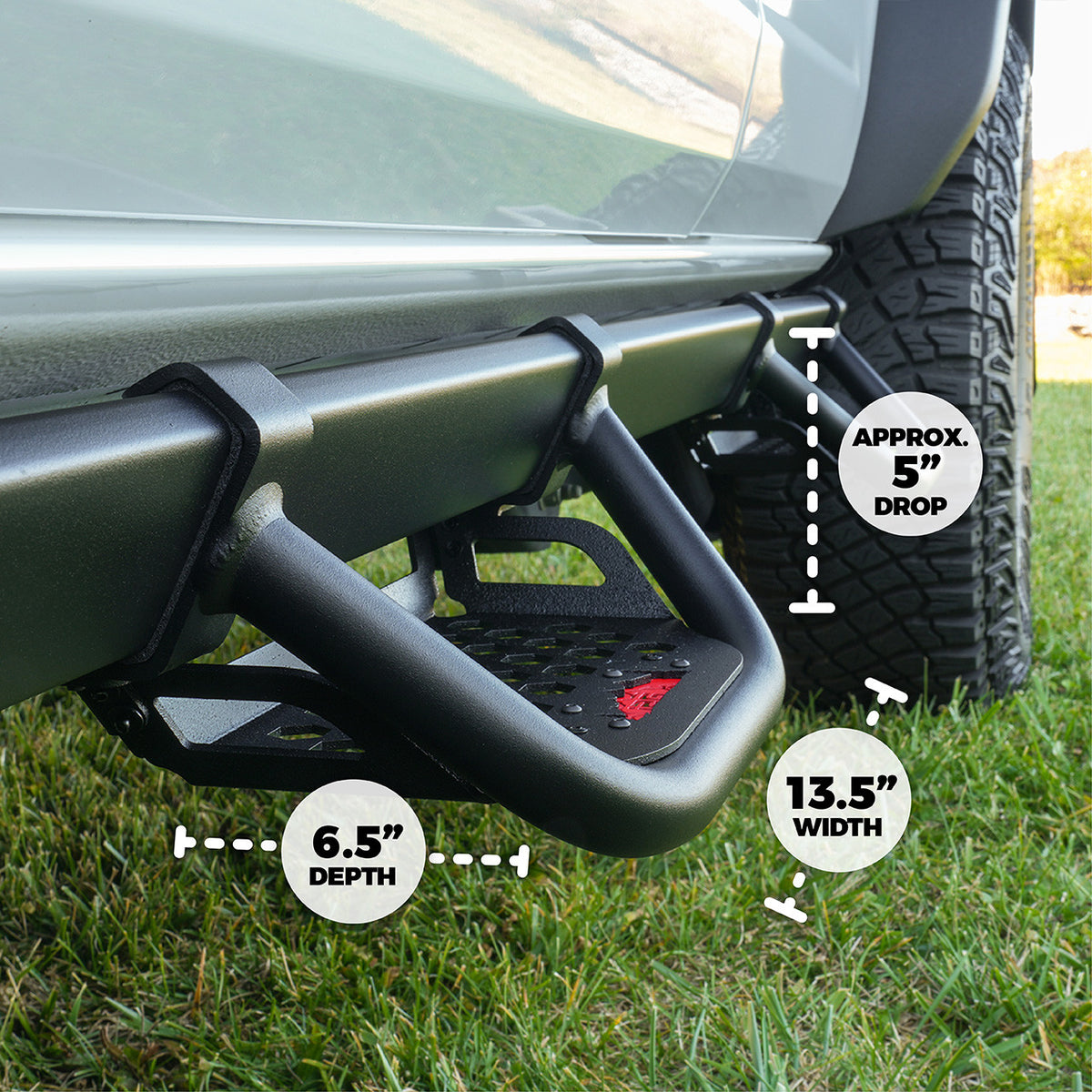IAG Off-Road - IAG V3 Drop Down EZ-Step Add-on For 2021+ Ford Bronco - IAG-BDY-F2227 by IAG Off-Road - rear view