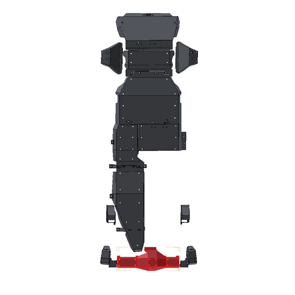 IAG Rock Shield Rear Differential Skid Plate for 2021+ Ford Bronco - IAG-BDY-F2309-24