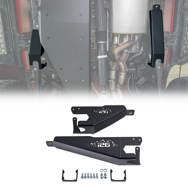 IAG Rock Armor Rear Lower Trailing Arm Skid Plate for 2022+ Bronco Raptor - IAG-BDY-F2312 by IAG Off-Road - front view