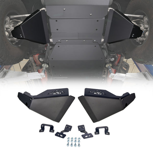 IAG Rock Armor Front Lower Control Arm Skid Plate for 2022+ Bronco Raptor - IAG-BDY-F2313 by IAG Off-Road - front view