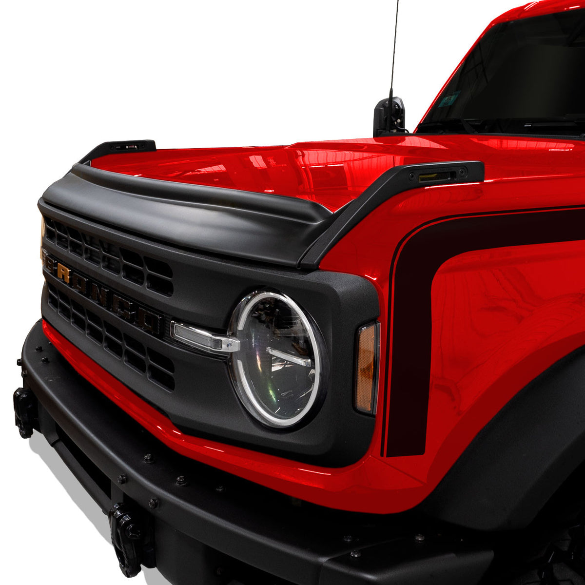 IAG I-Line Hood Deflector Matte Black for 2021+ Ford Bronco