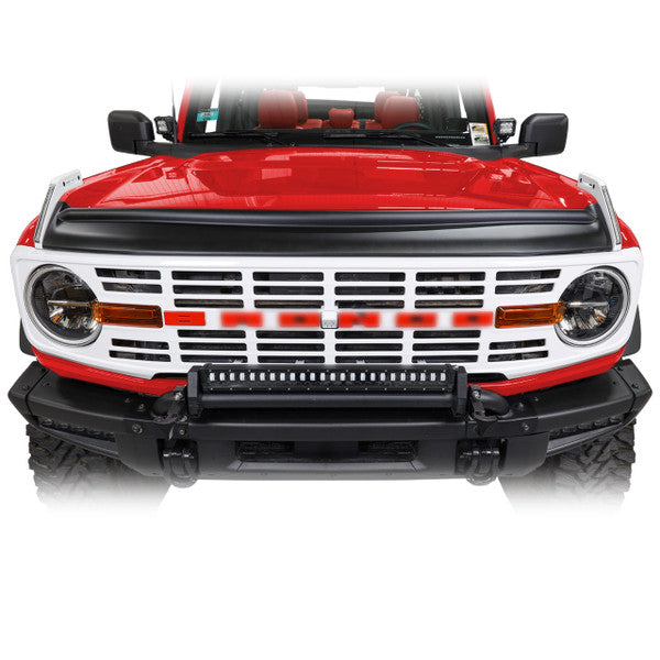 IAG I-Line Vintage Grille Gloss White with Red Lettering 2021+ Ford Bronco