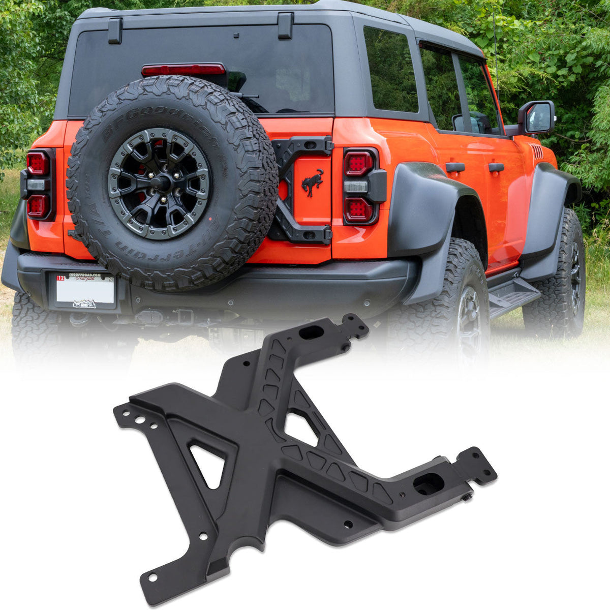 IAG X-Brace Tailgate Hinge Reinforcement for 21+ Bronco Non- - IAG-BDY-F3191-01