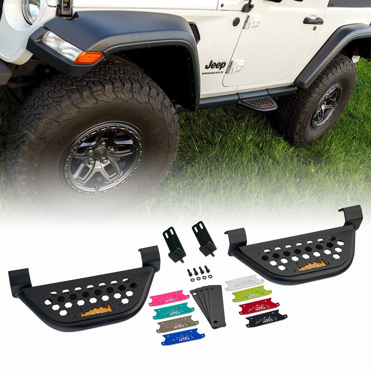 IAG EZ-Step Add-On (1 Pair) for 2018+ Jeep Wrangler 2 Door - IAG-BDY-J2101-OPT-01