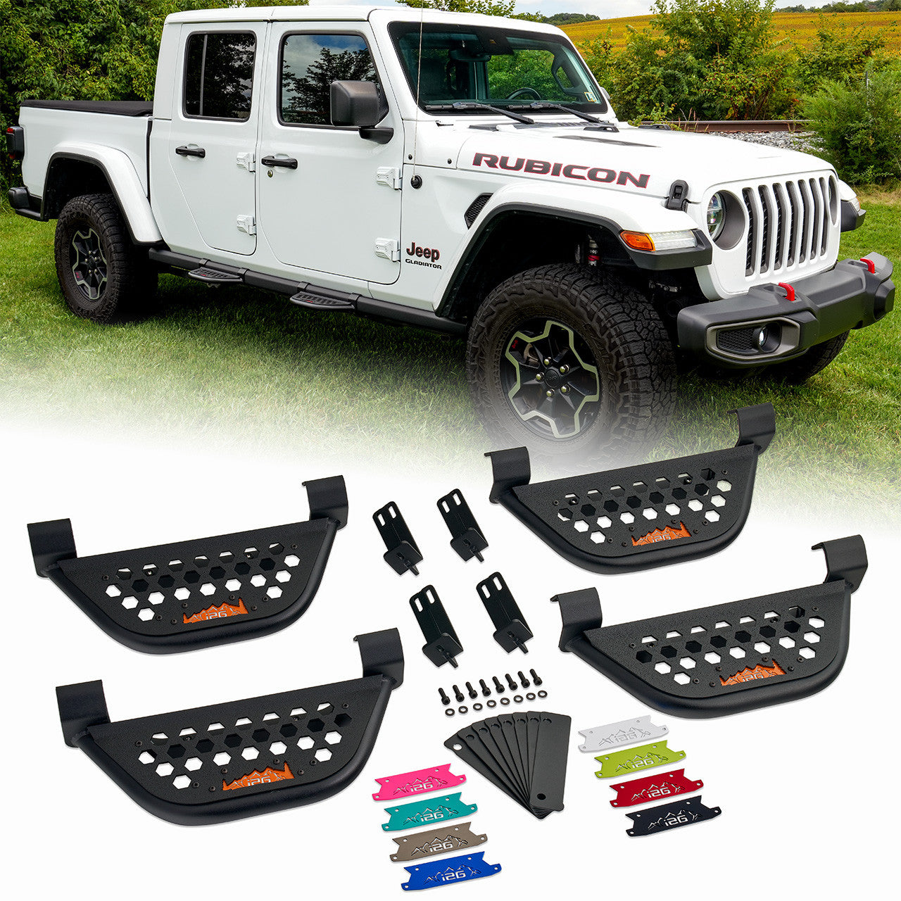 IAG EZ-Step Add-On (2 Pair) for 2018+ Jeep Wrangler 4 Door / 2020+ Gla - IAG-BDY-J2102-OPT-01