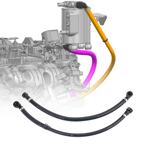 IAG 2.3L AOS Hoses For Early 2021 Ford Bronco - IAG-HSE-F7902 for 2021 Ford Bronco - front view