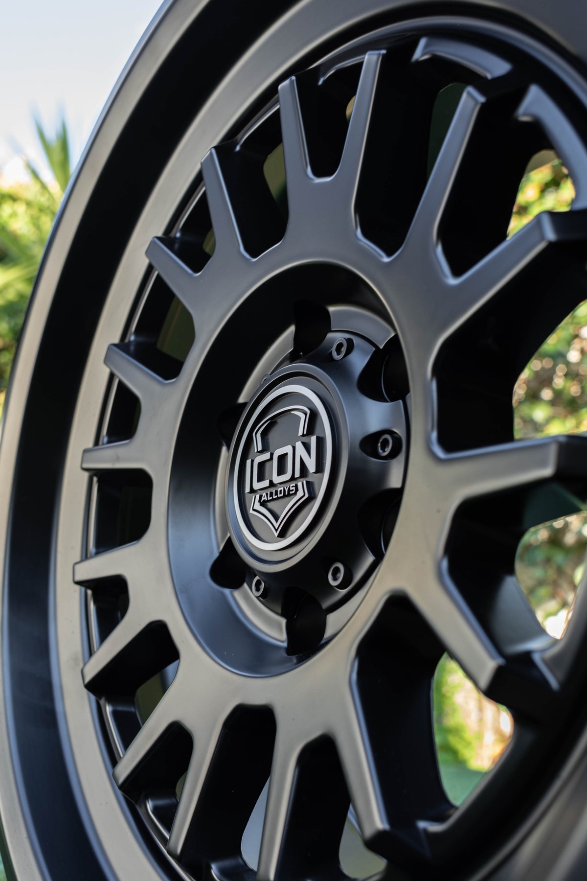 ICON Anza 17x8.5 5x5 -6mm Offset 4.5in BS 71.5mm Hub Bore Satin Black Wheel - 8217857345SB