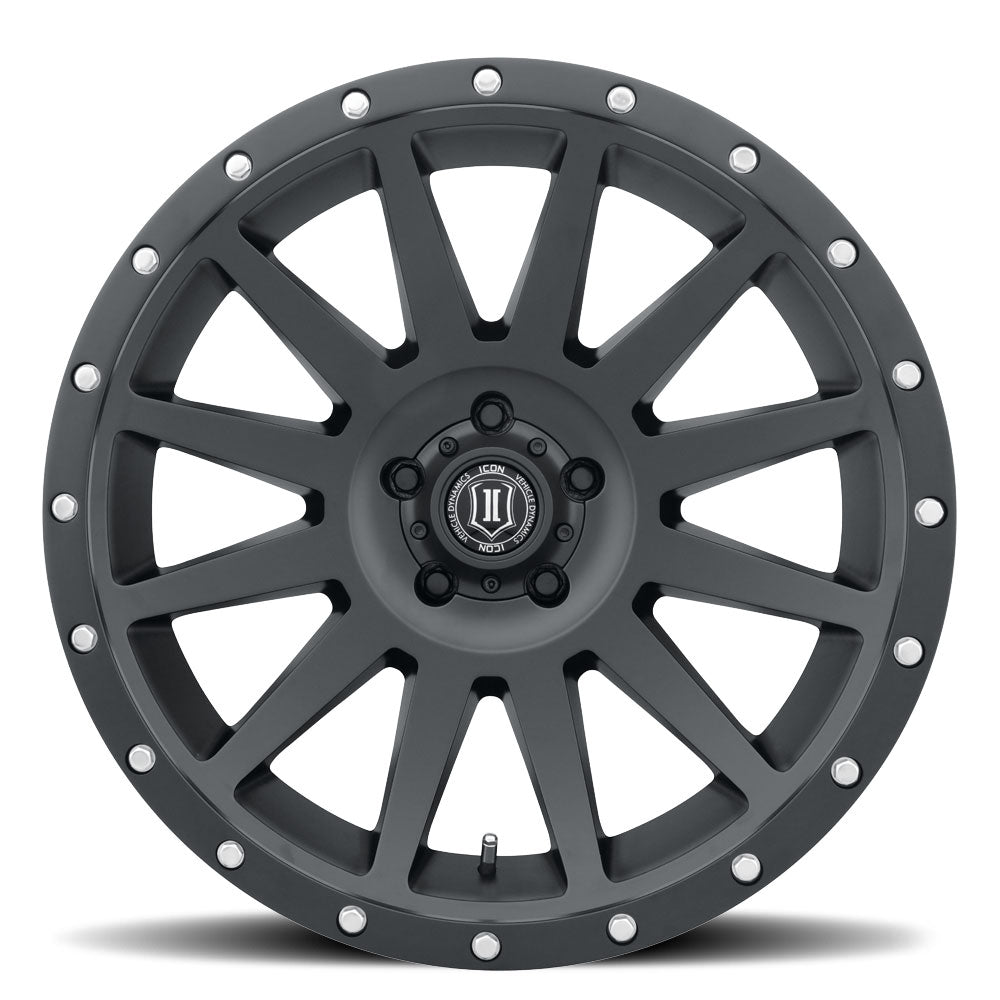 ICON Compression 20x10 5x5 -12mm Offset 5in BS 71.5mm Bore Satin Black Wheel - 2020107350SB
