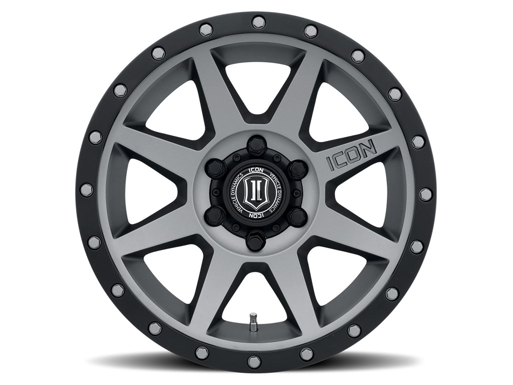 ICON Rebound 17x8.5 6x5.5 25mm Offset 5.75in BS 95.1mm Bore Titanium Wheel - 1817859057TT