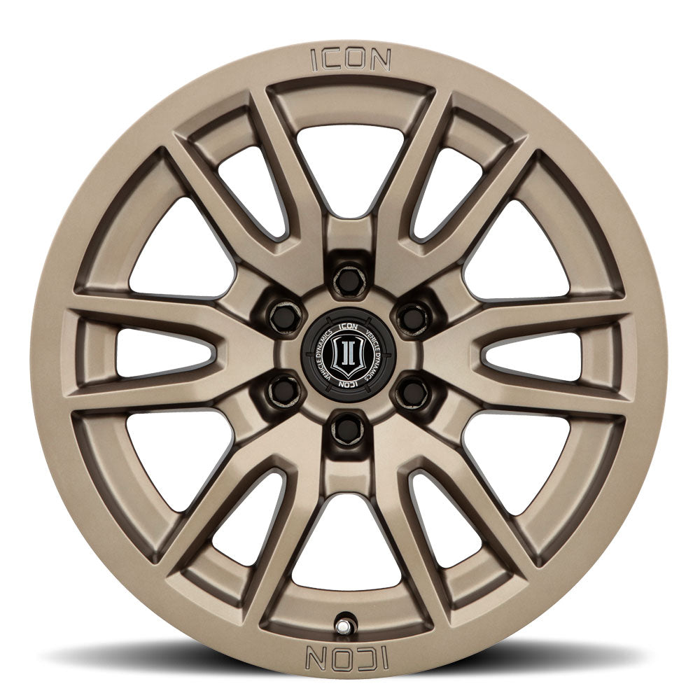 ICON Vector 6 17x8.5 6x120 0mm Offset 4.75in BS 67mm Bore Bronze Wheel - 2417859447BR