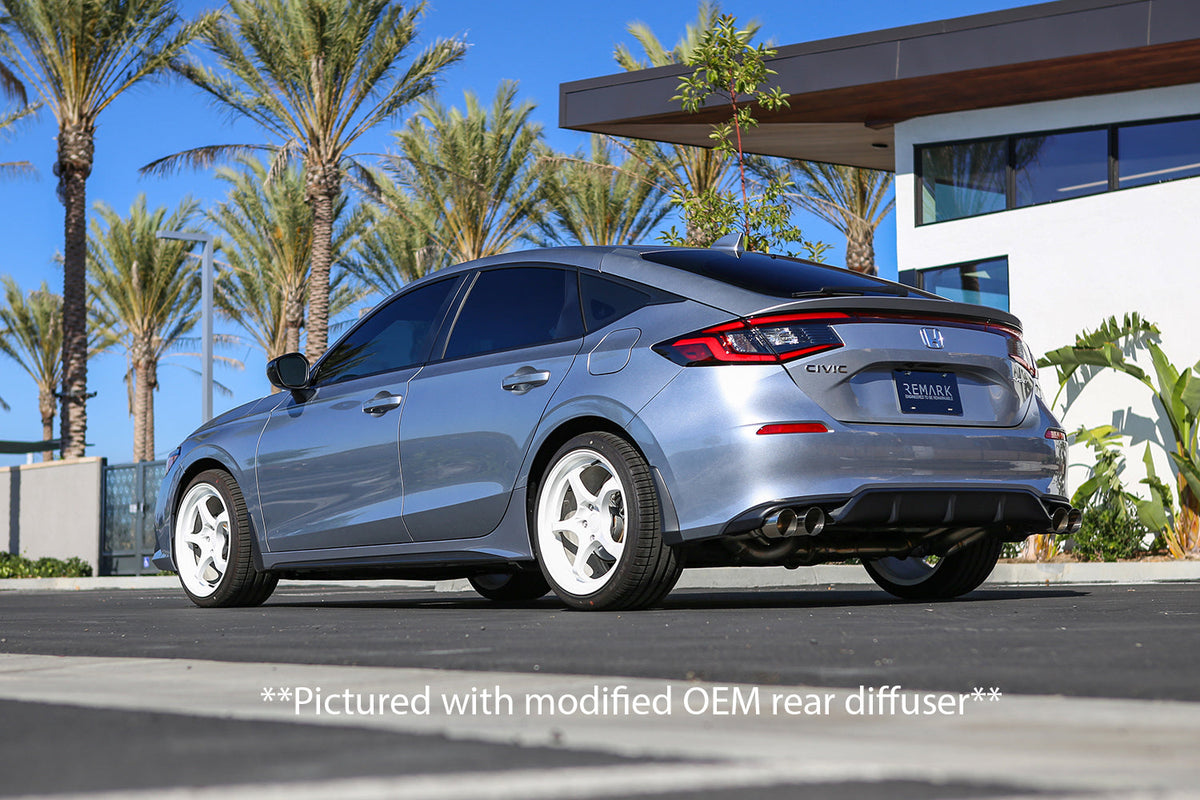 Remark 2022+ Honda Civic Sport Hatchback FL2 (Link Loop) Catback Exhaust Burnt Stainless Steel Tip - RK-C4063H-10T