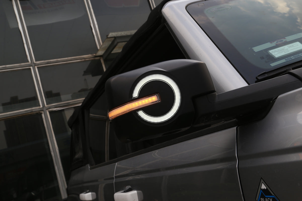 Raptor Racing Gold Series - 21+ Ford Bronco LED Side Mirror Cover Matte Black