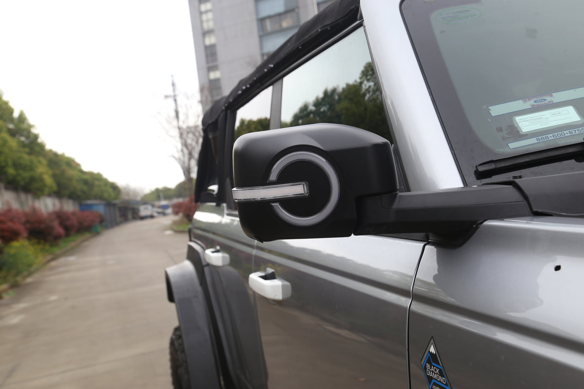 Raptor Racing Gold Series - 21+ Ford Bronco LED Side Mirror Cover Matte Black