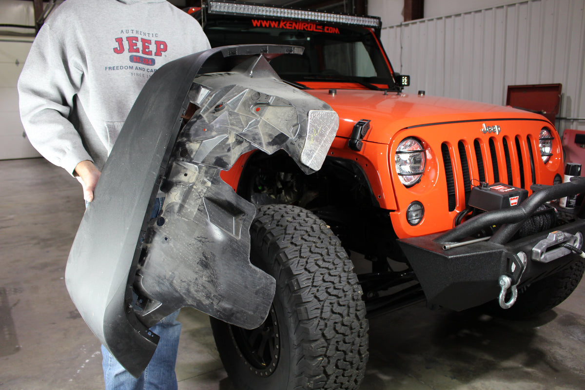 Fishbone Offroad 07-18 Jeep Wrangler Front/Rear Tube Fenders - Aluminum Blk Txtrd Pwdrcoat(Set Of 4) - FB33006